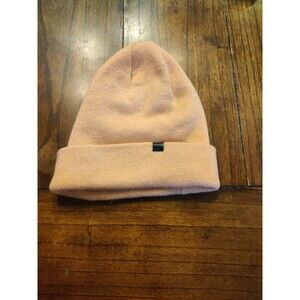 David And Young Beanie Hat Cuffed Peach Orange One Size Soft